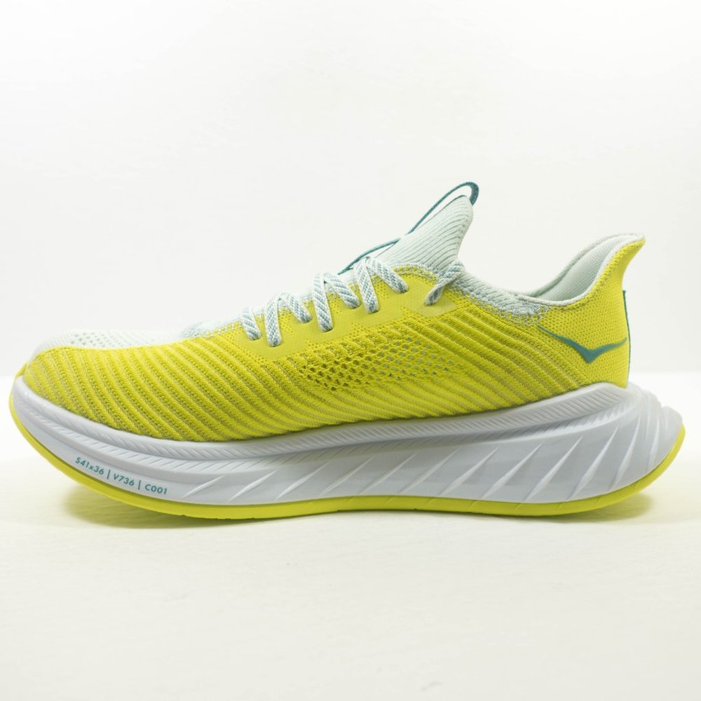 Hoka One One Carbon X 3 Running Shoes - Men's Size 10 - Green Yellow - Picture 5 of 11